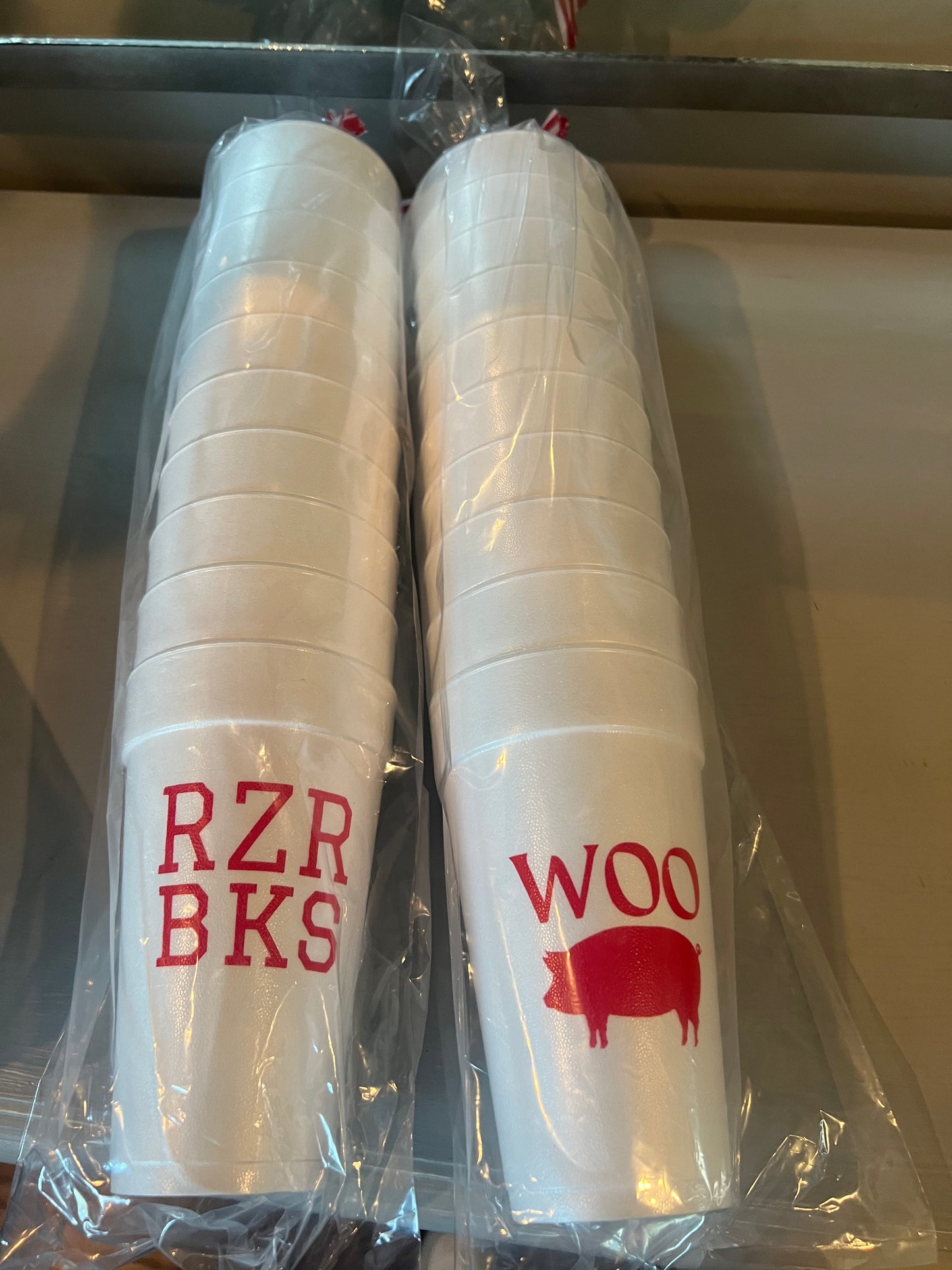 Woo Pig Styrofoam Cups
