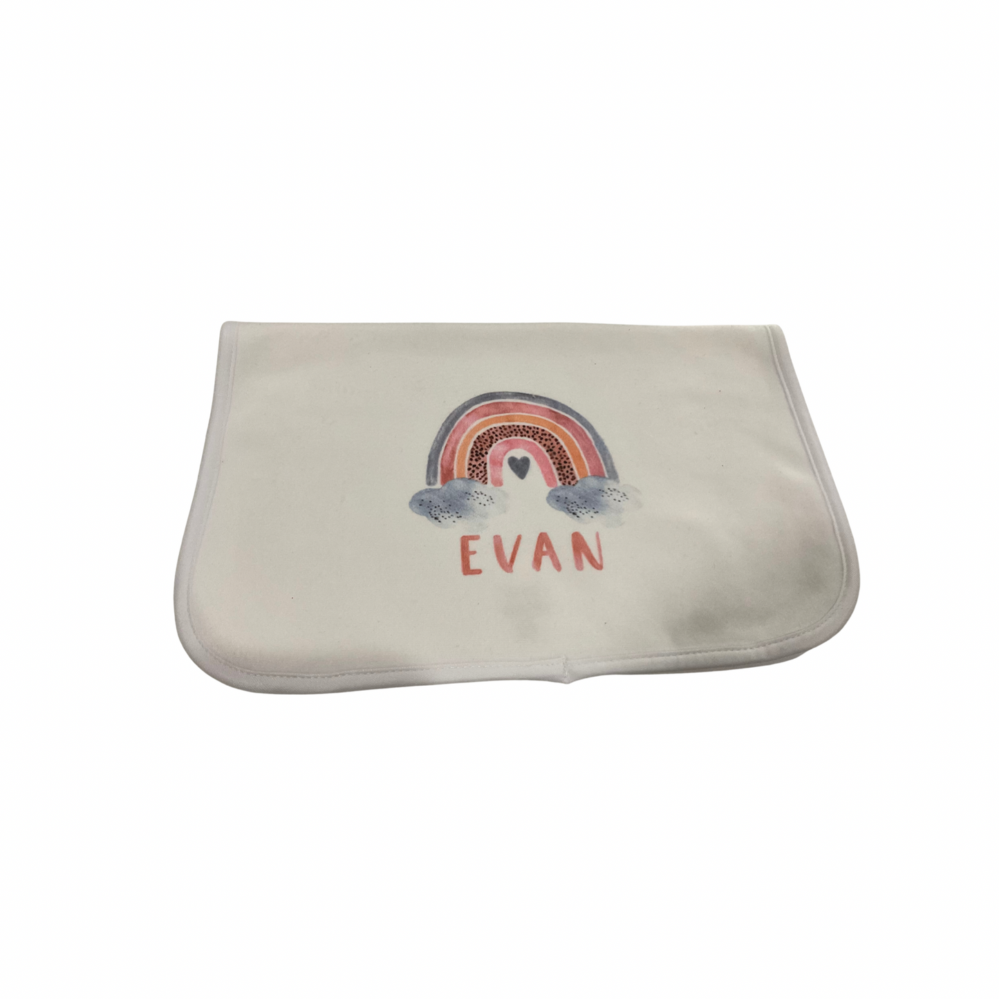 Custom Girl Rainbow Burp Cloth