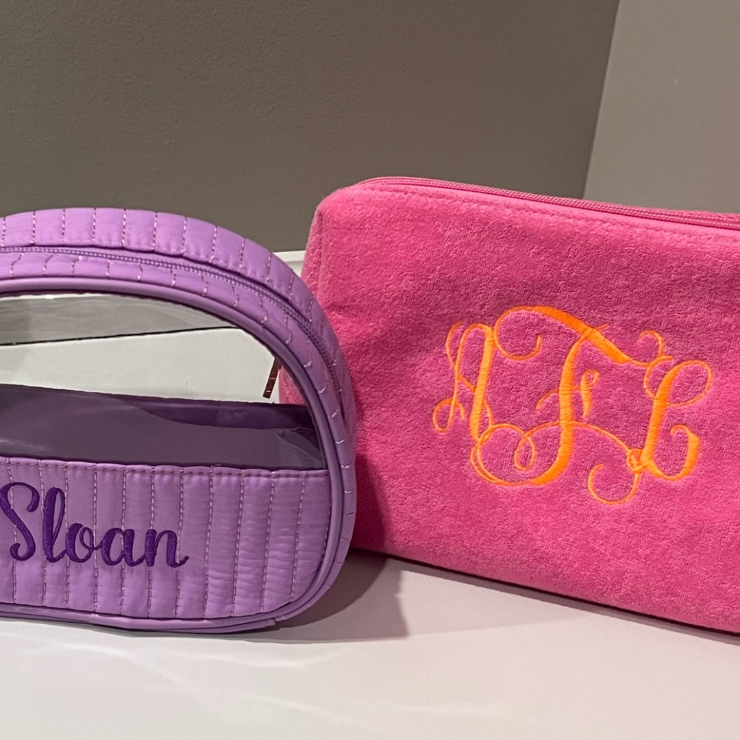 Pink Terry Zip Pouch