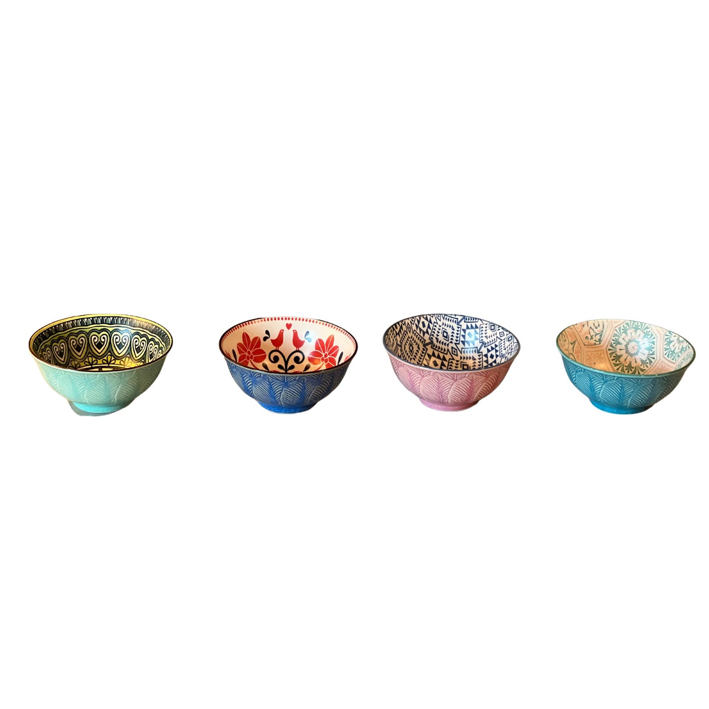 Assorted Patterned Leaf Bowls