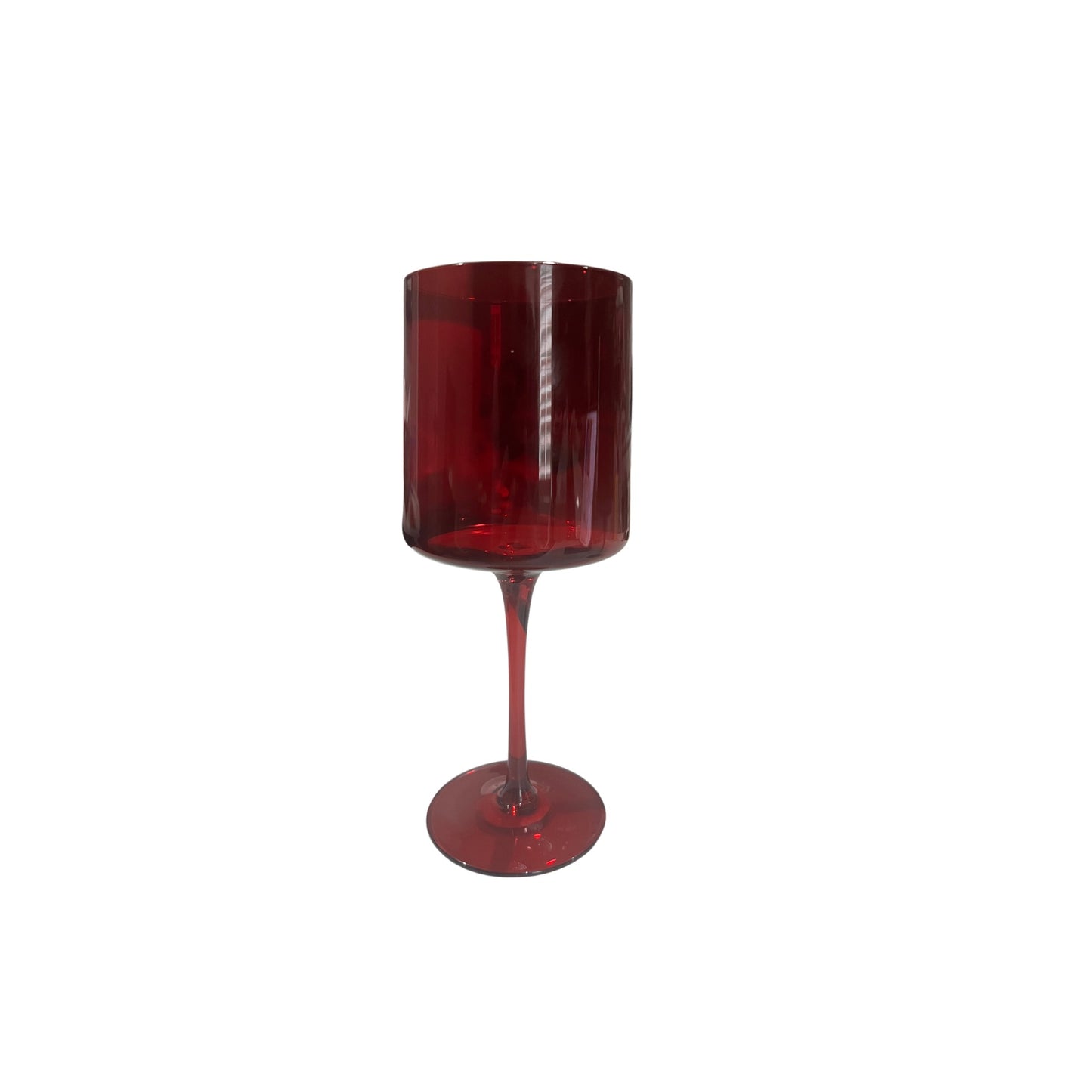 Red Stemmed Wine Glass
