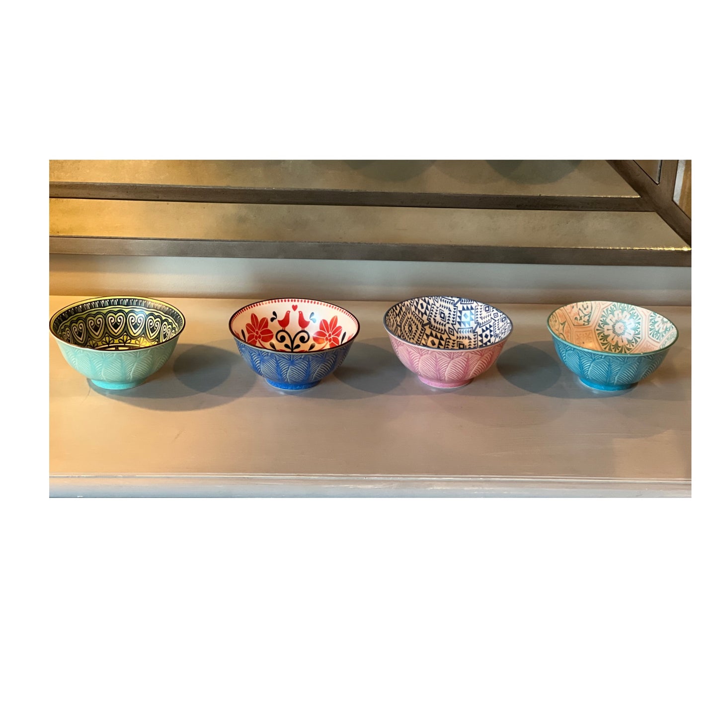 Assorted Patterned Leaf Bowls