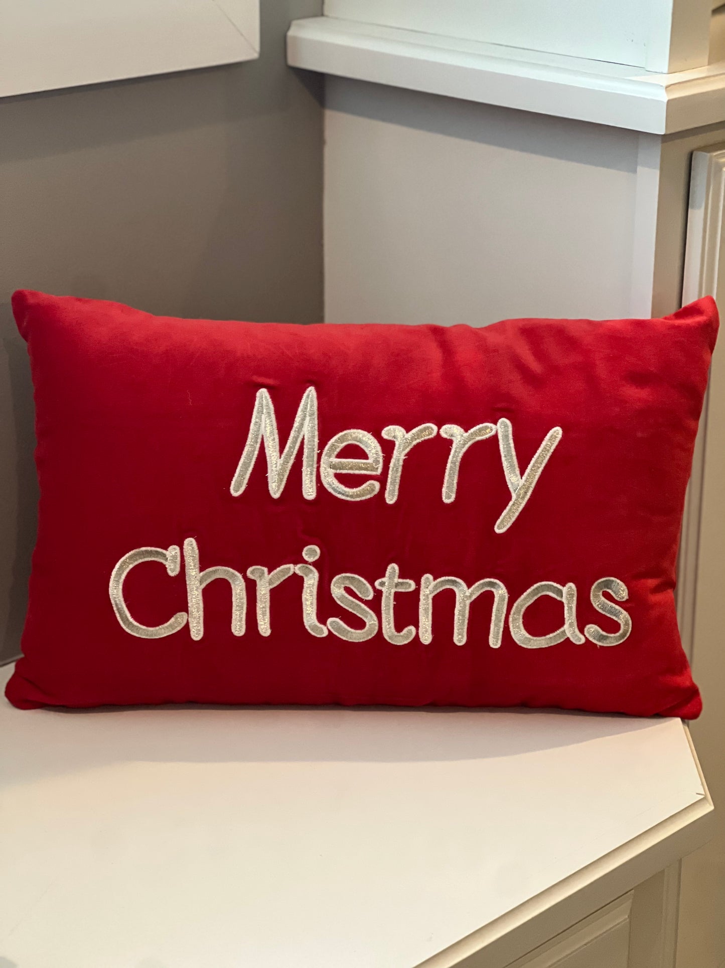 Merry Christmas Velvet Pillow