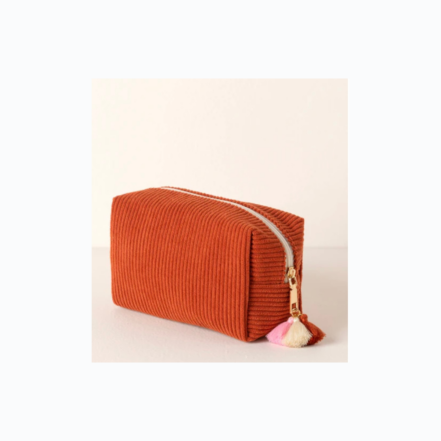 Boxy Zip Pouch- Rust