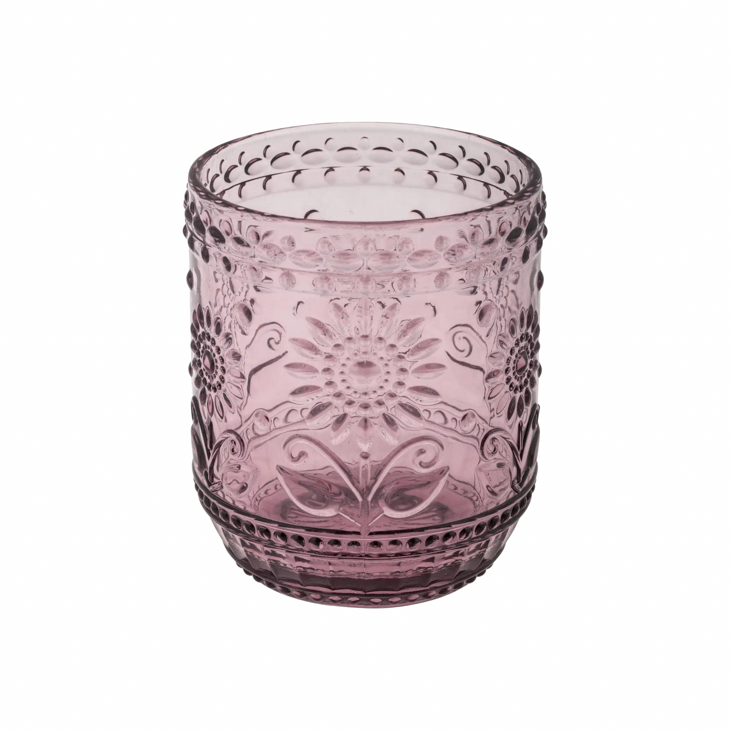 Embossed Lilac Drinking Glass