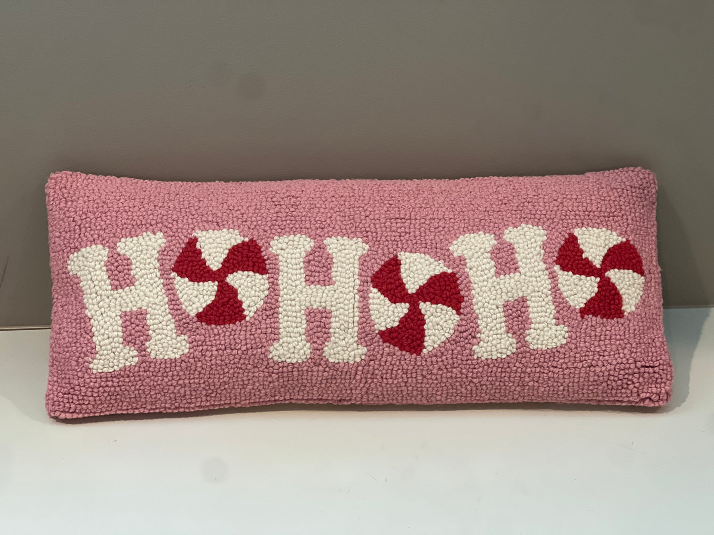 Candy Cane Ho Ho Ho Pillow