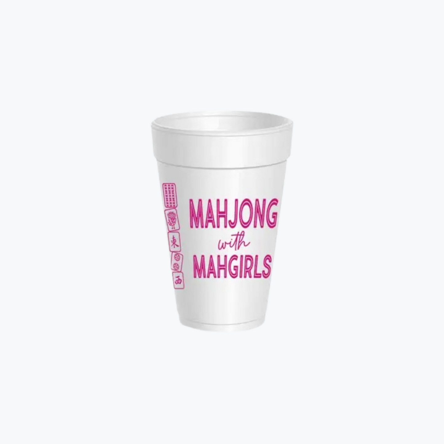 Mahjong with Mahgirls Styrofoam Cups