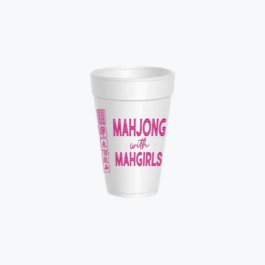 Mahjong with Mahgirls Styrofoam Cups
