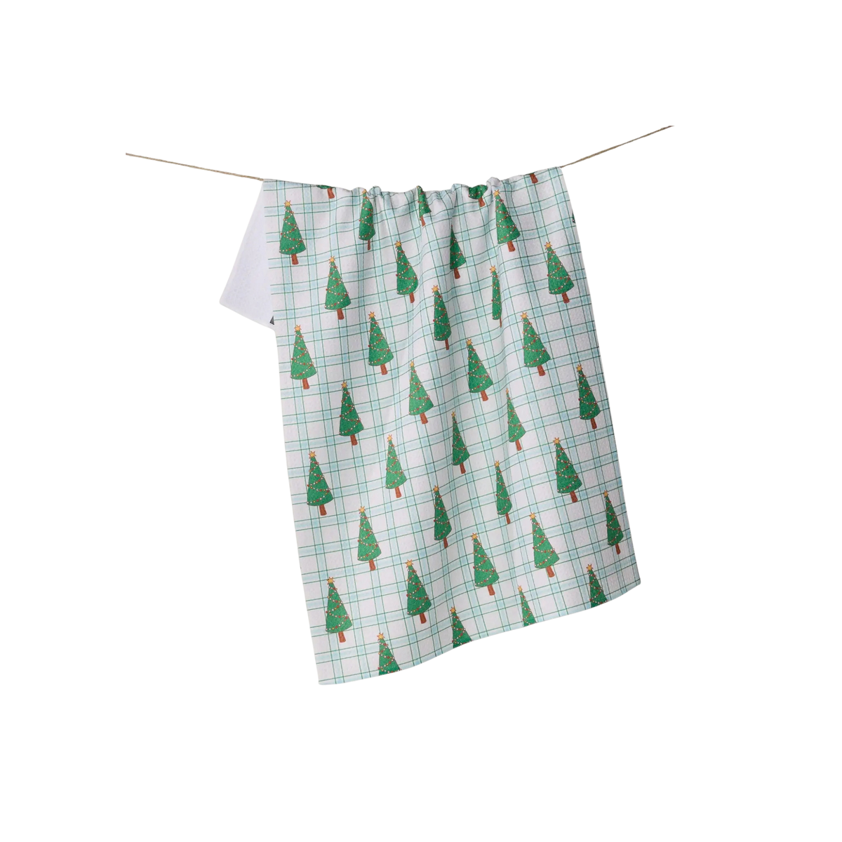 Geometry Jolly Plaid Tea Towel