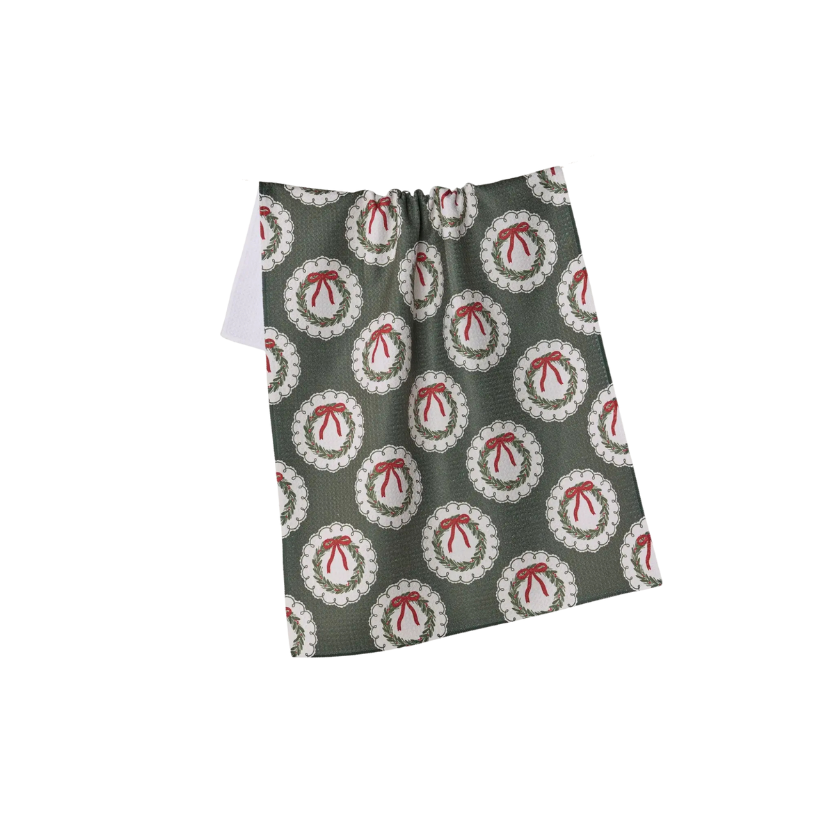 Geometry Merry Wreaths Tea Towel