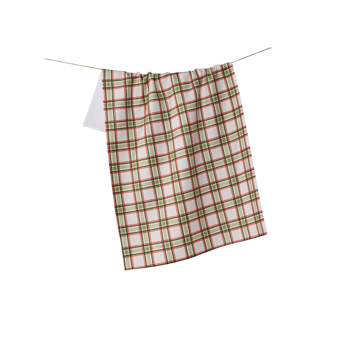 Geometry Stocking Plaid Tea Towel