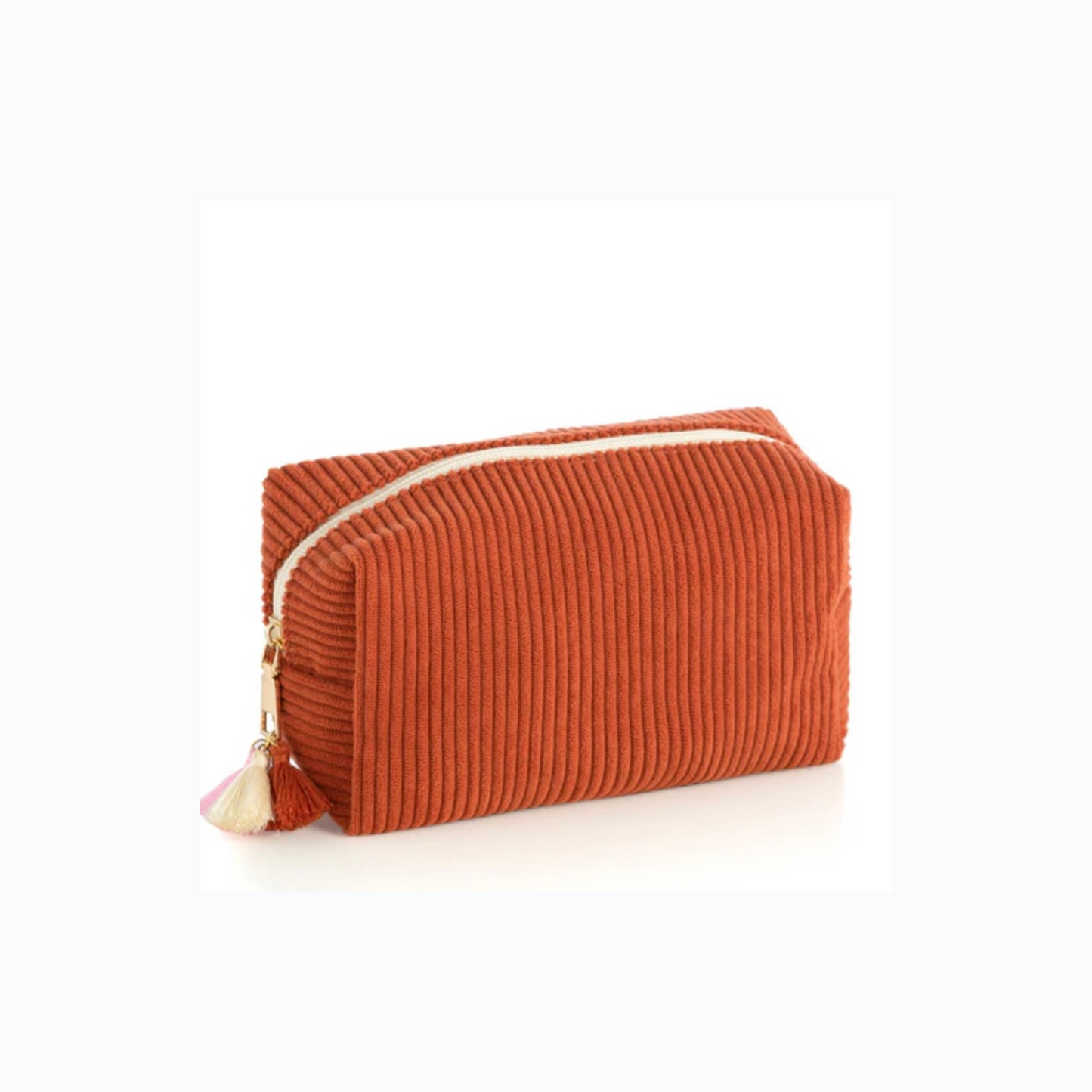 Boxy Zip Pouch- Rust