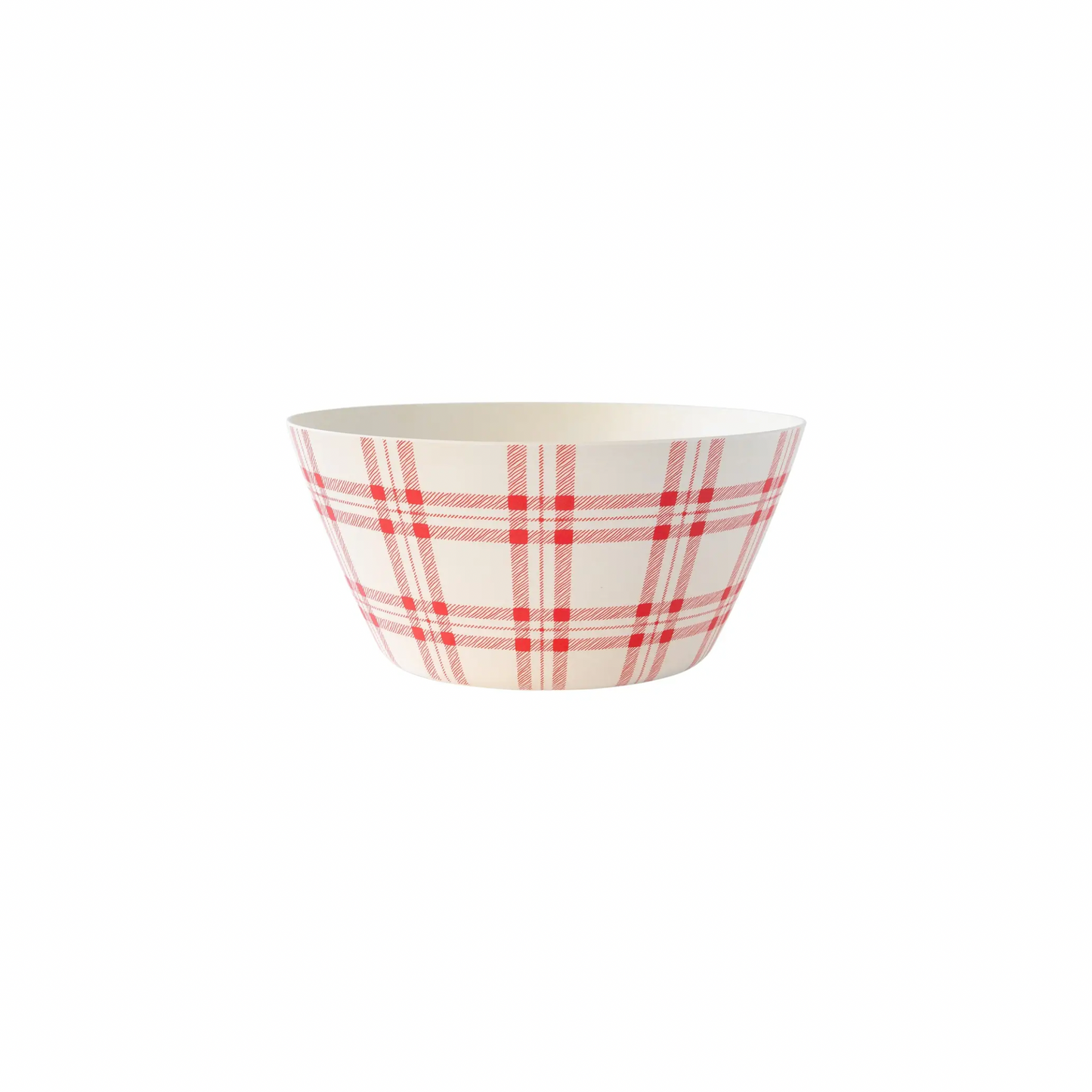 Red Plaid Reusable Serving Bowl