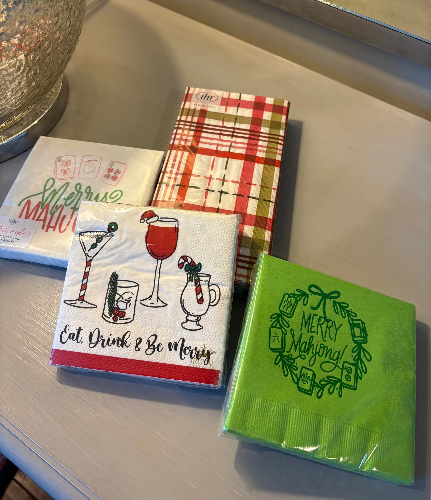 Merry Berry Plaid Christmas Paper Guest Towels