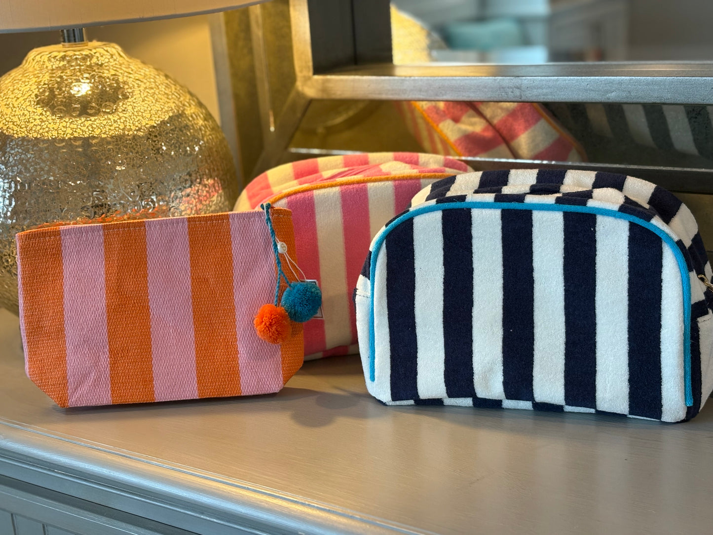 Mirage Zip Pouch- Pink and Orange