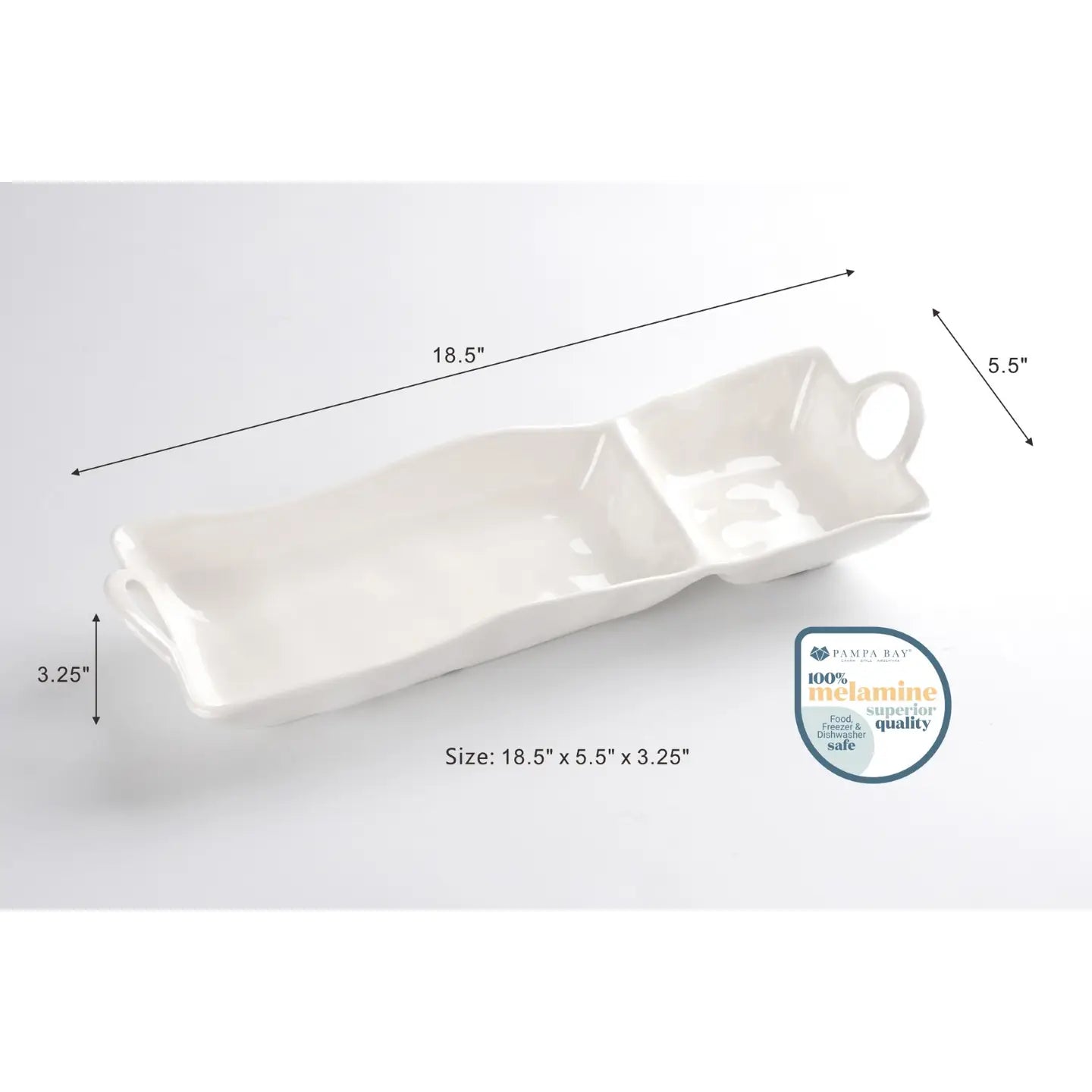 Chip and Dip in Melamine- White