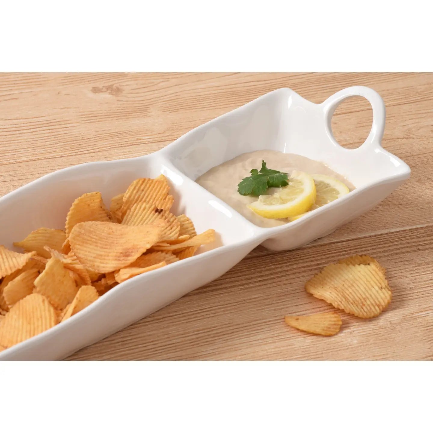Chip and Dip in Melamine- White