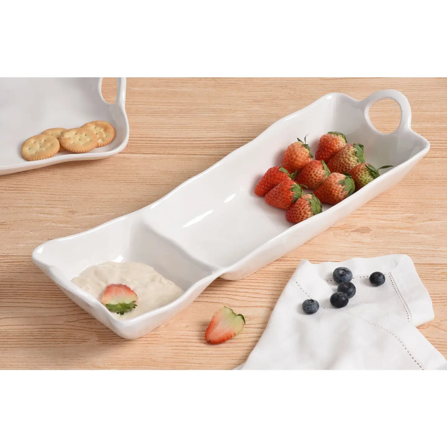 Chip and Dip in Melamine- White