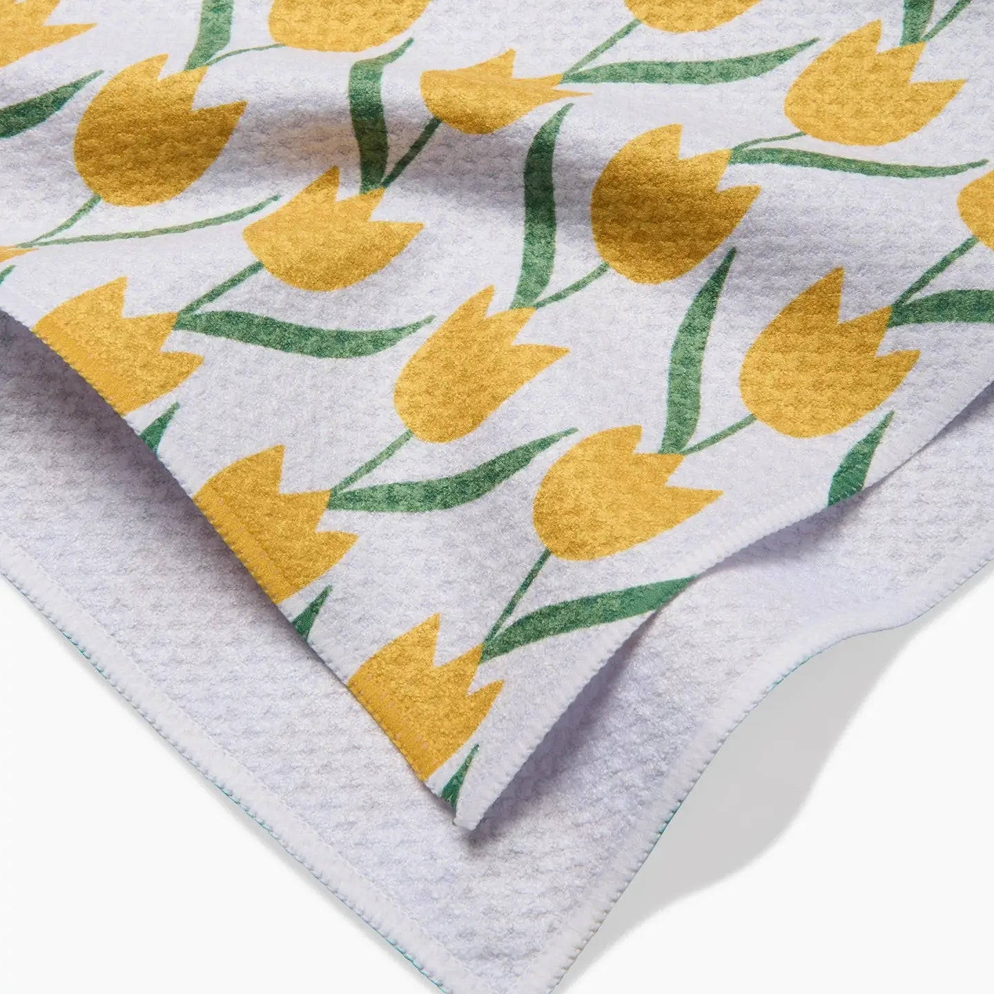 Geometry Tulip Flowers Tea Towel