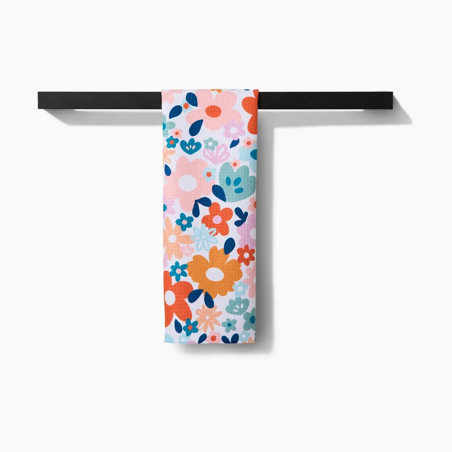 Geometry Whimsy Floral Tea Towel