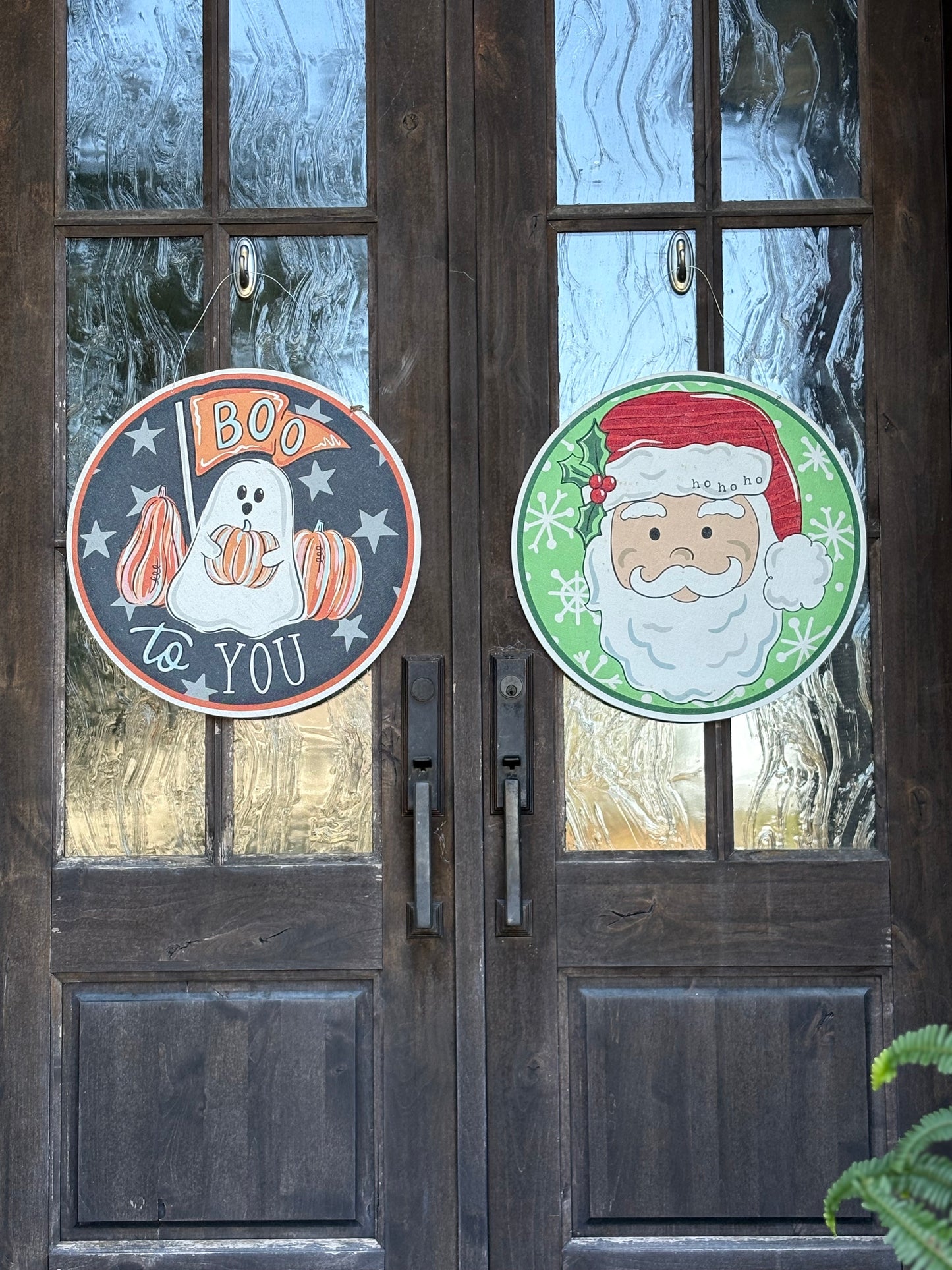 Boo Ghost/ Santa Burlee Door Hanger
