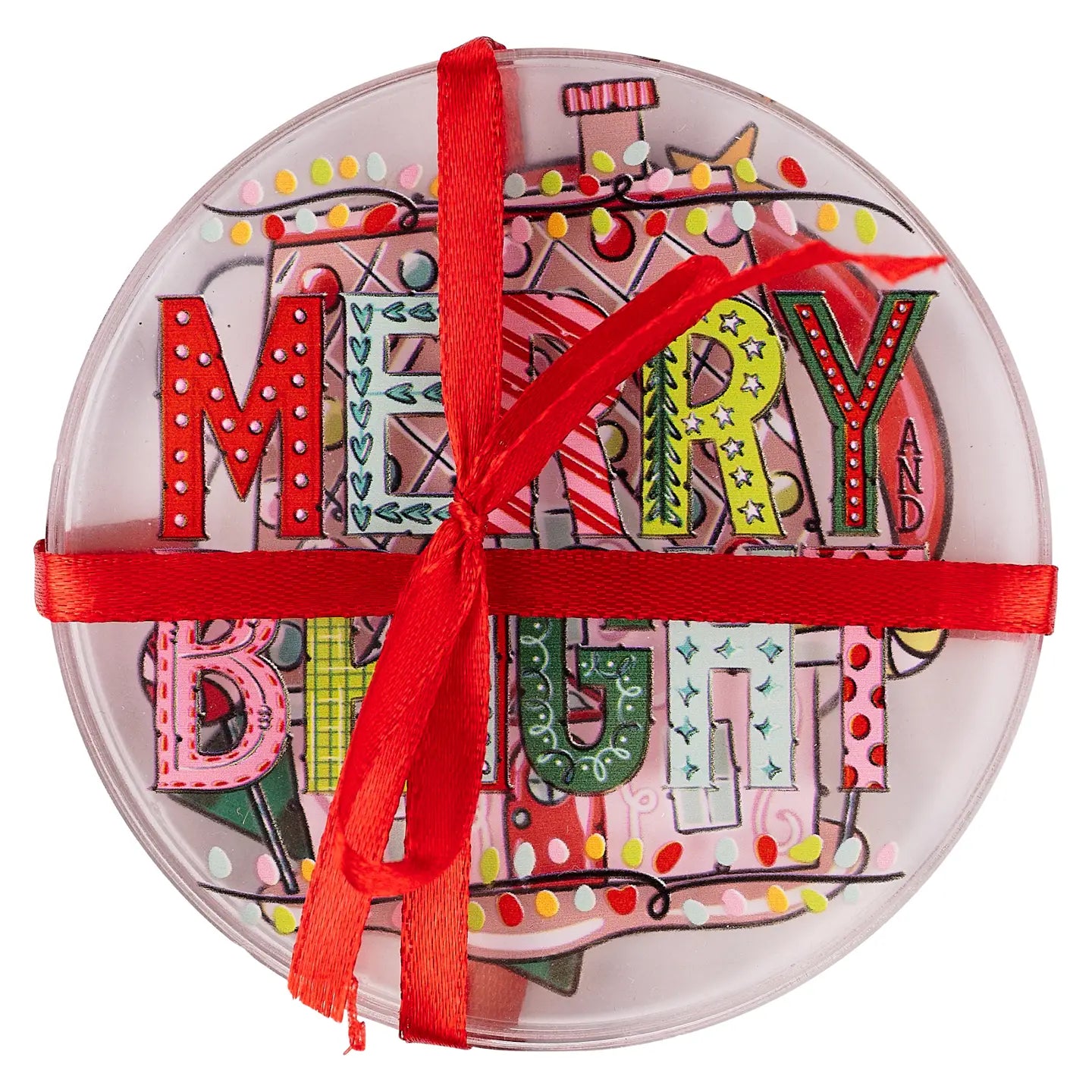 Merry and Bright Coaster Set- Set of 4