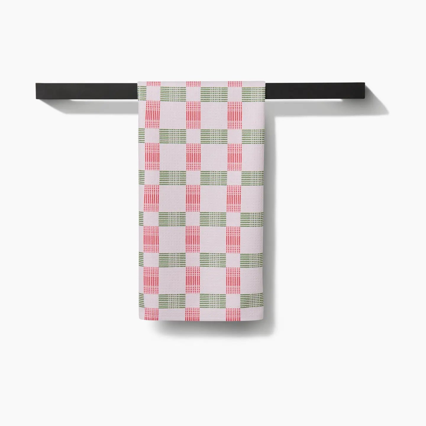 Geometry Be Merry Plaid Tea Towel