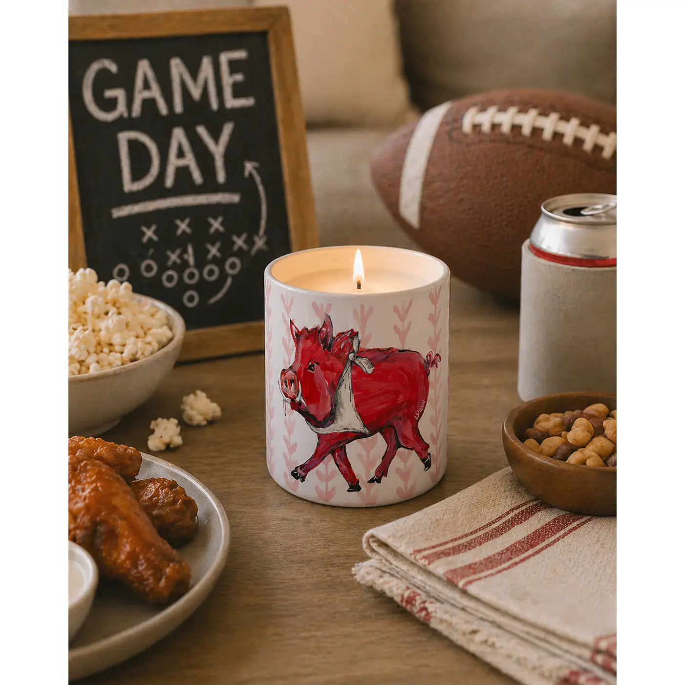 Game Day Razorback Candle