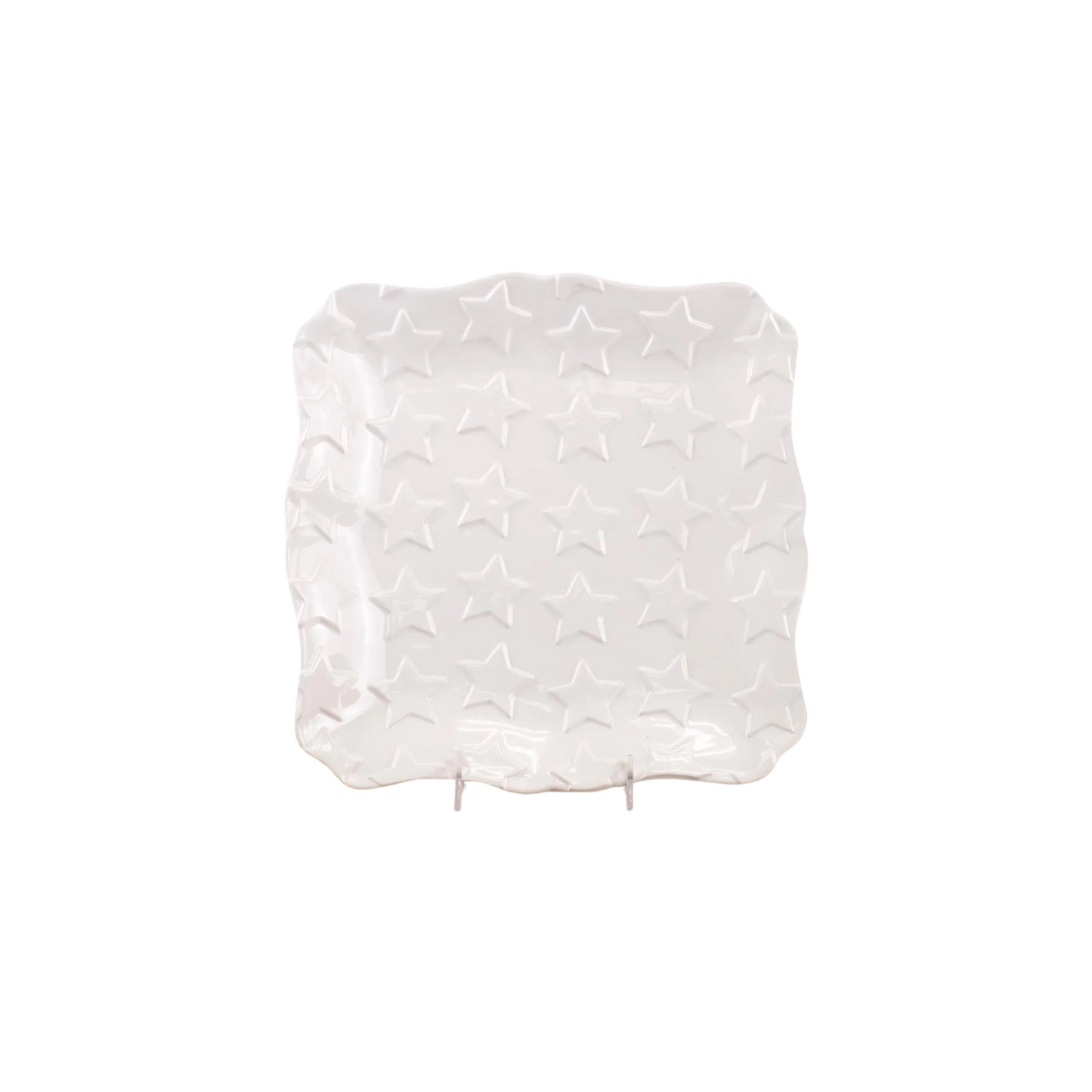 Star Embossed Square Platter