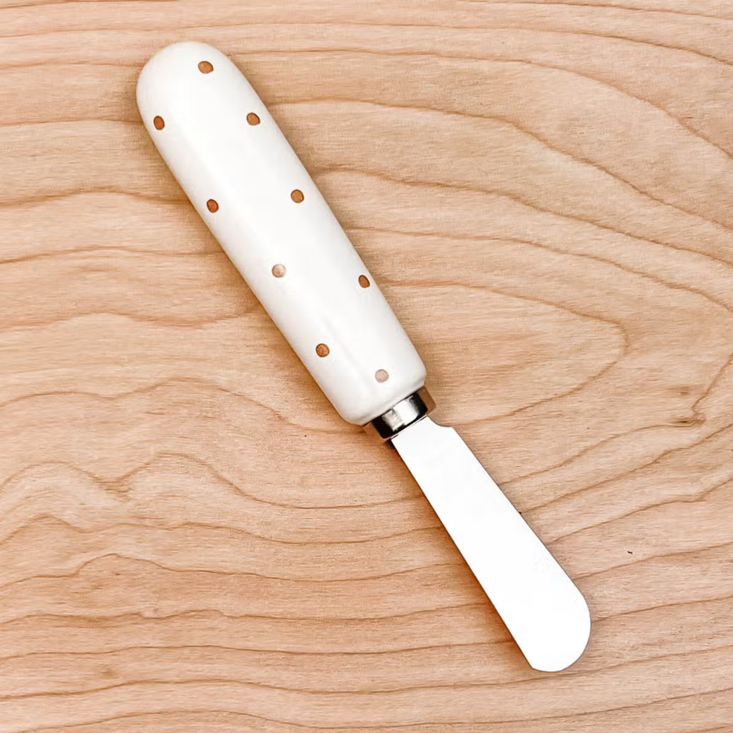 Polka Dot Spreader White/ Gold