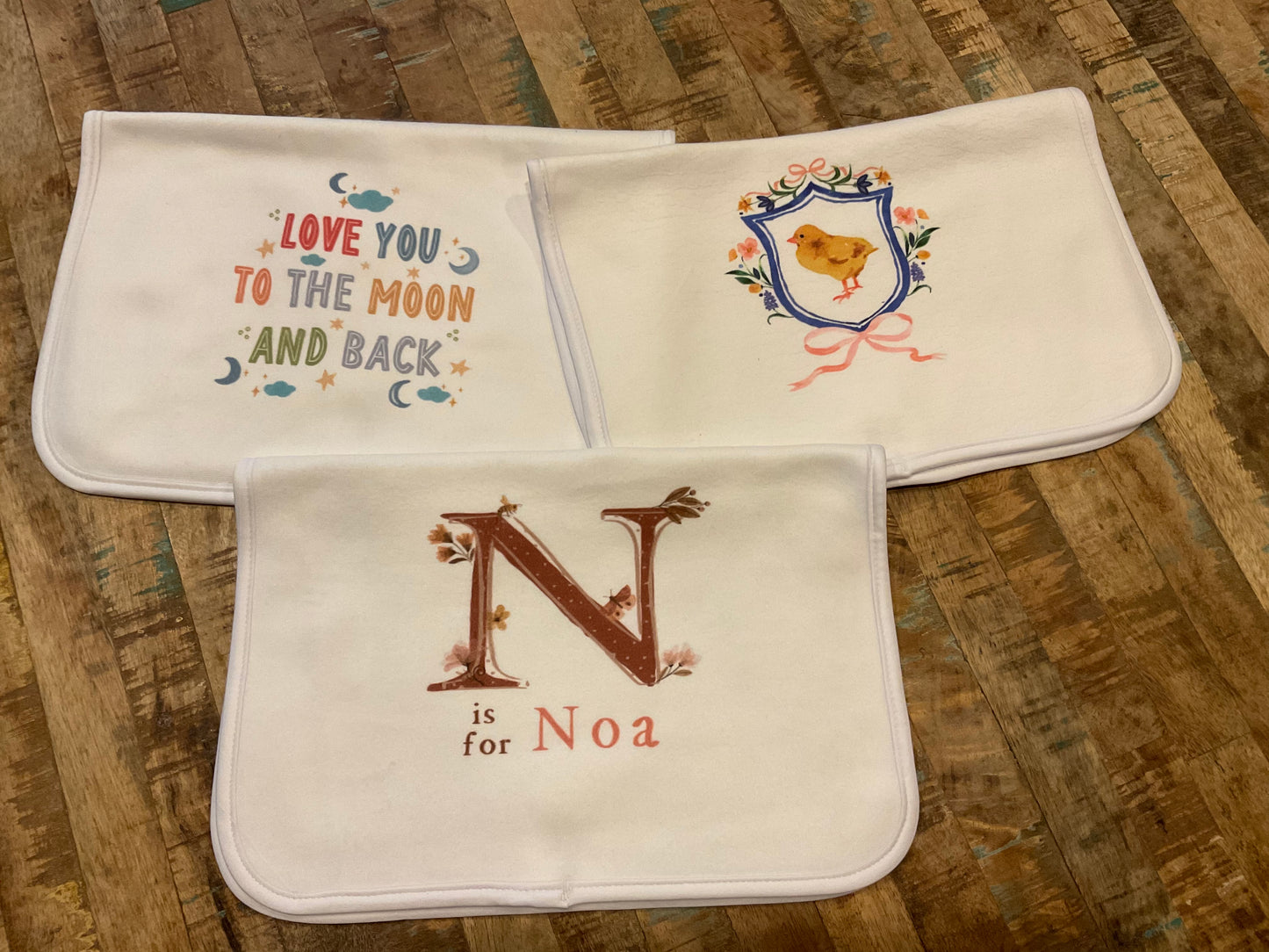 Custom Critter Burp Cloth