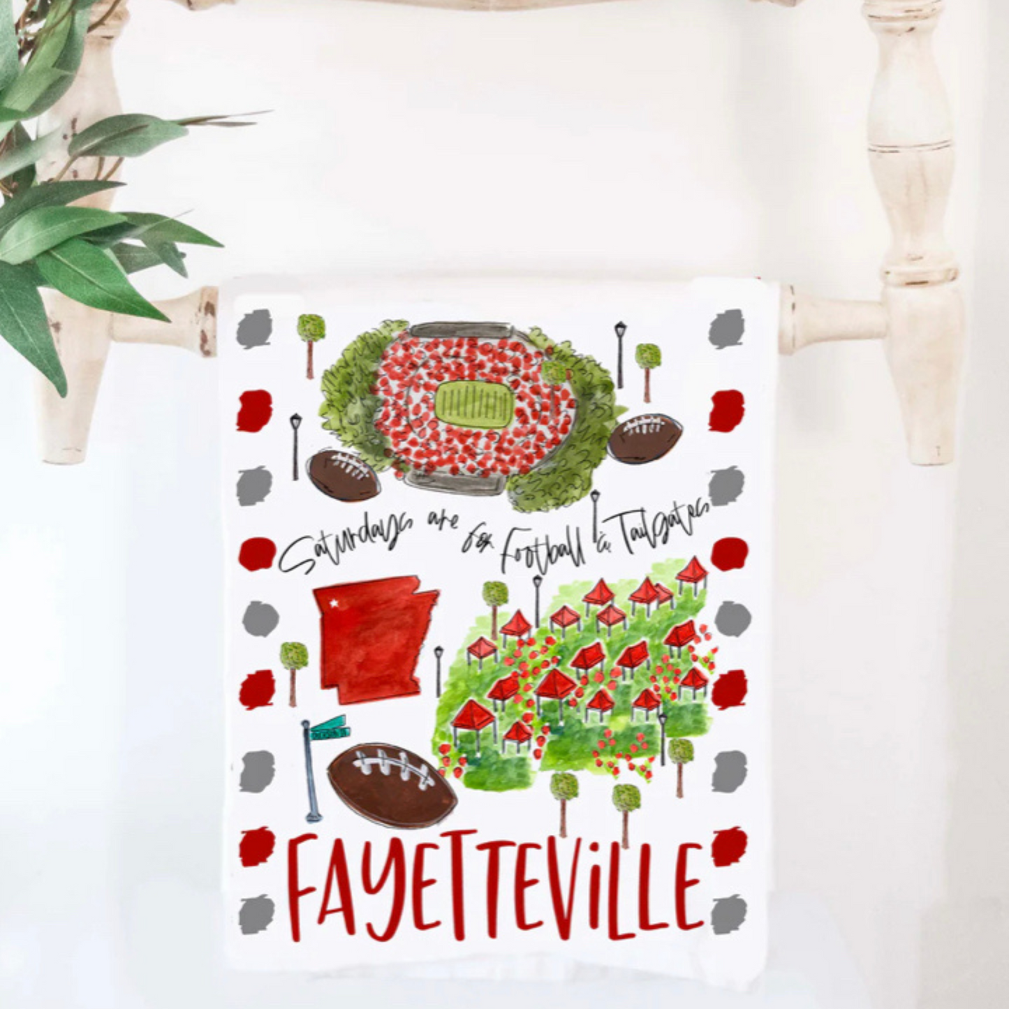 Fayetteville, AR Tea Towel