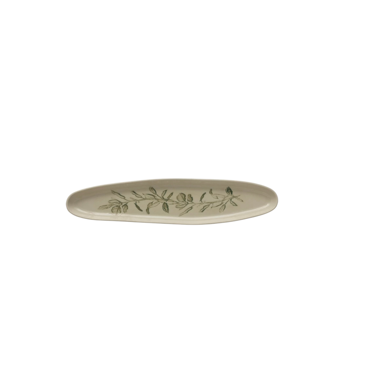Oval Botanical Stoneware Tray