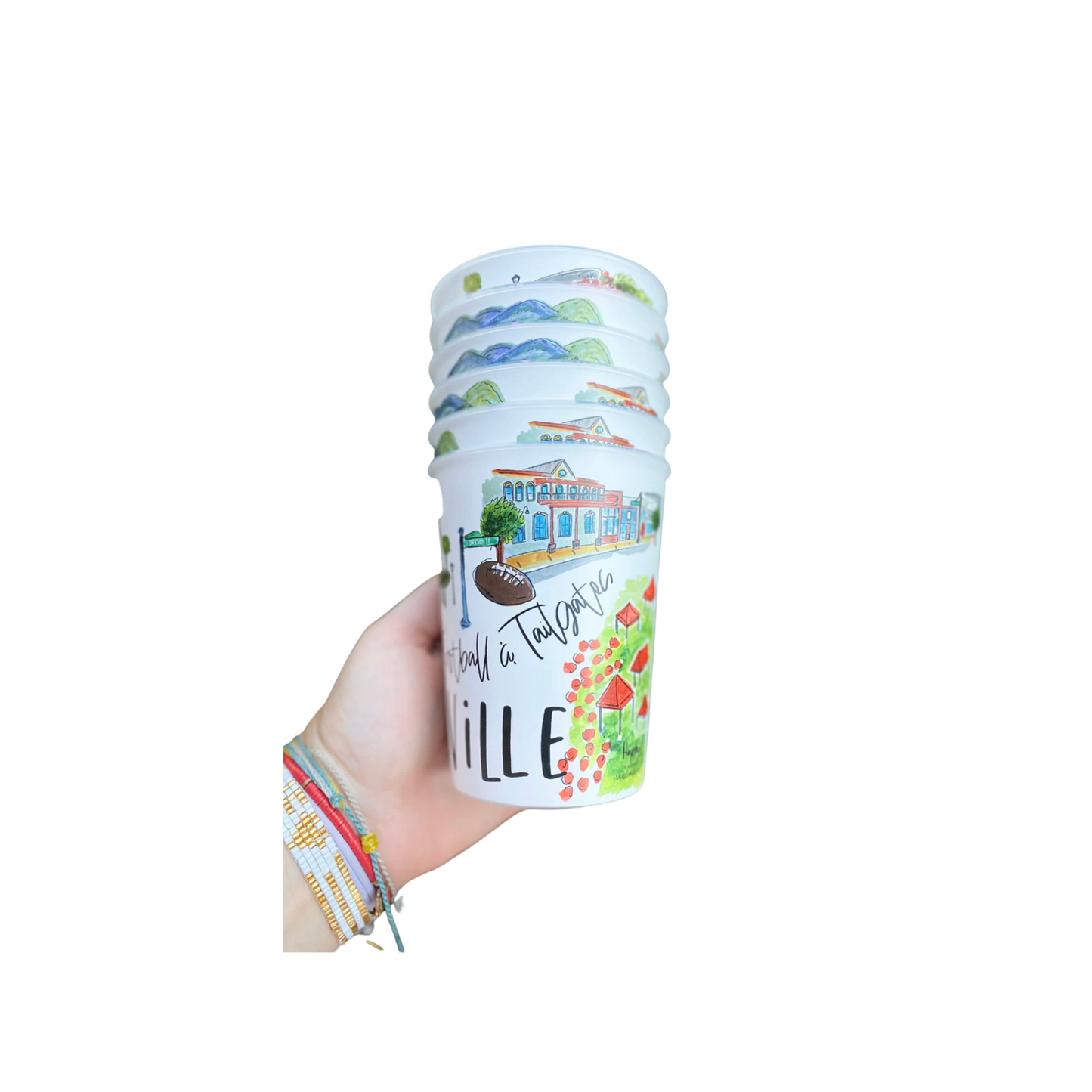 Fayetteville Reusable Party Cups-set of 6