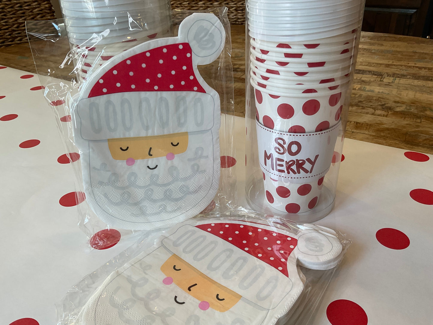 Santa Diecut Beverage Napkin