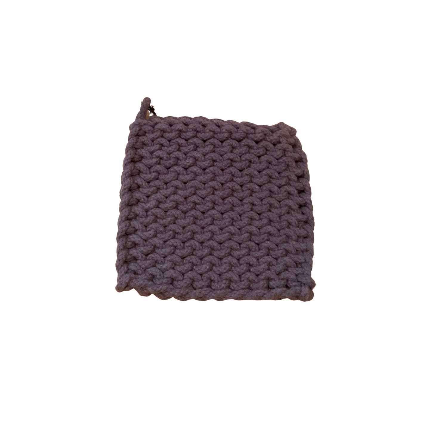 Cotton Crocheted Pot Holder- Dark Gray