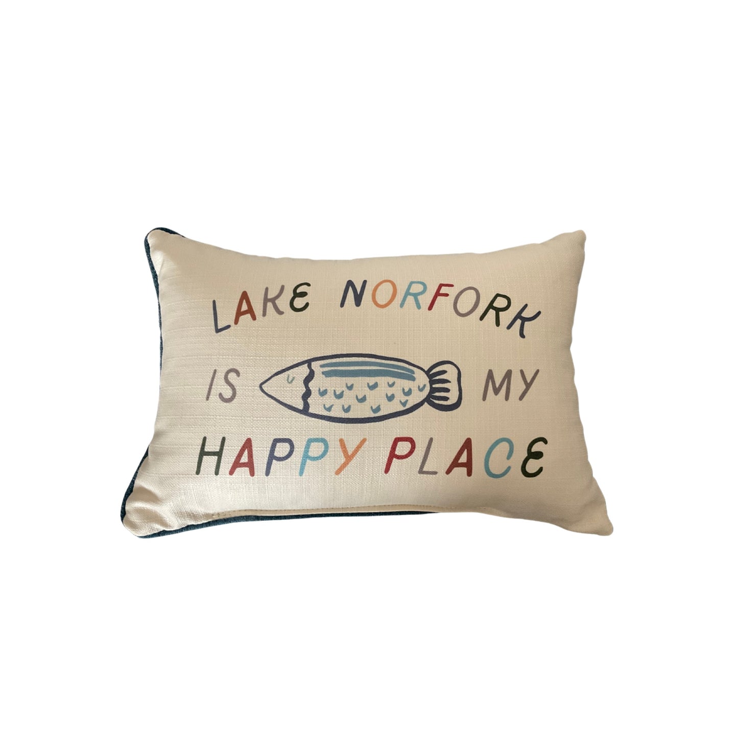 Custom Lake Norfork is My Happy Place Pillow