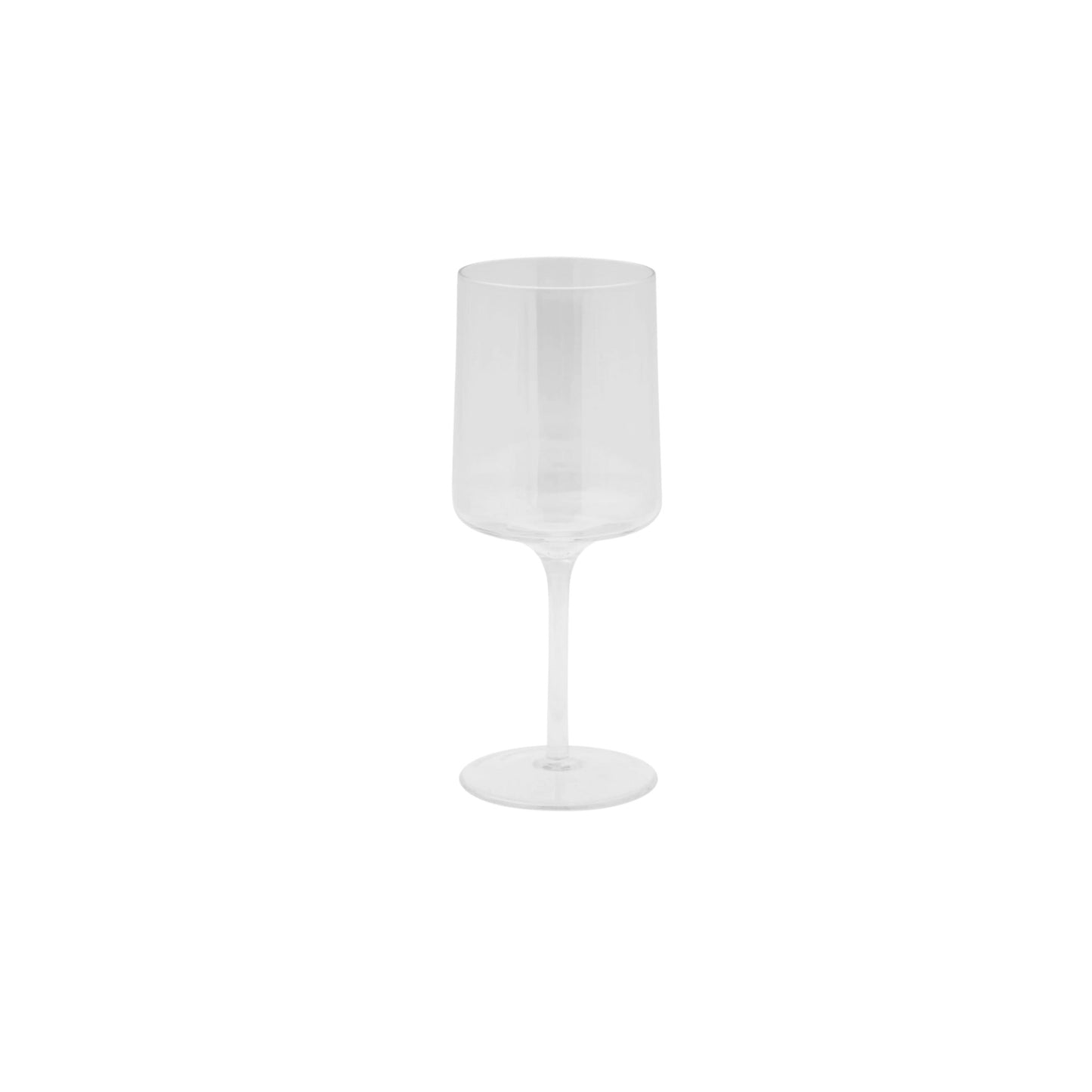 Clear Mid-Century Wine Glass