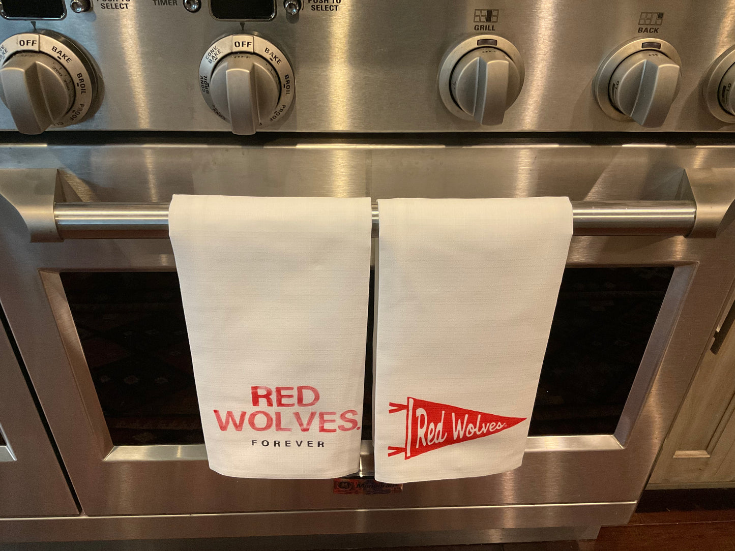 Red Wolves Forever Tea Towel