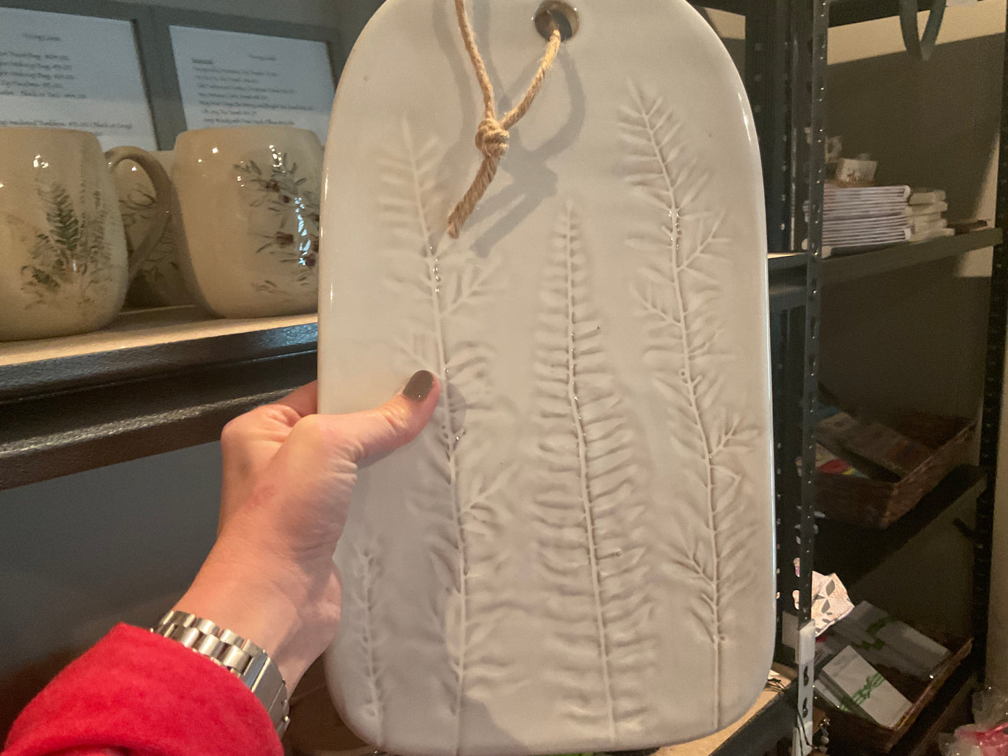 Serving Board with Frond Impressions