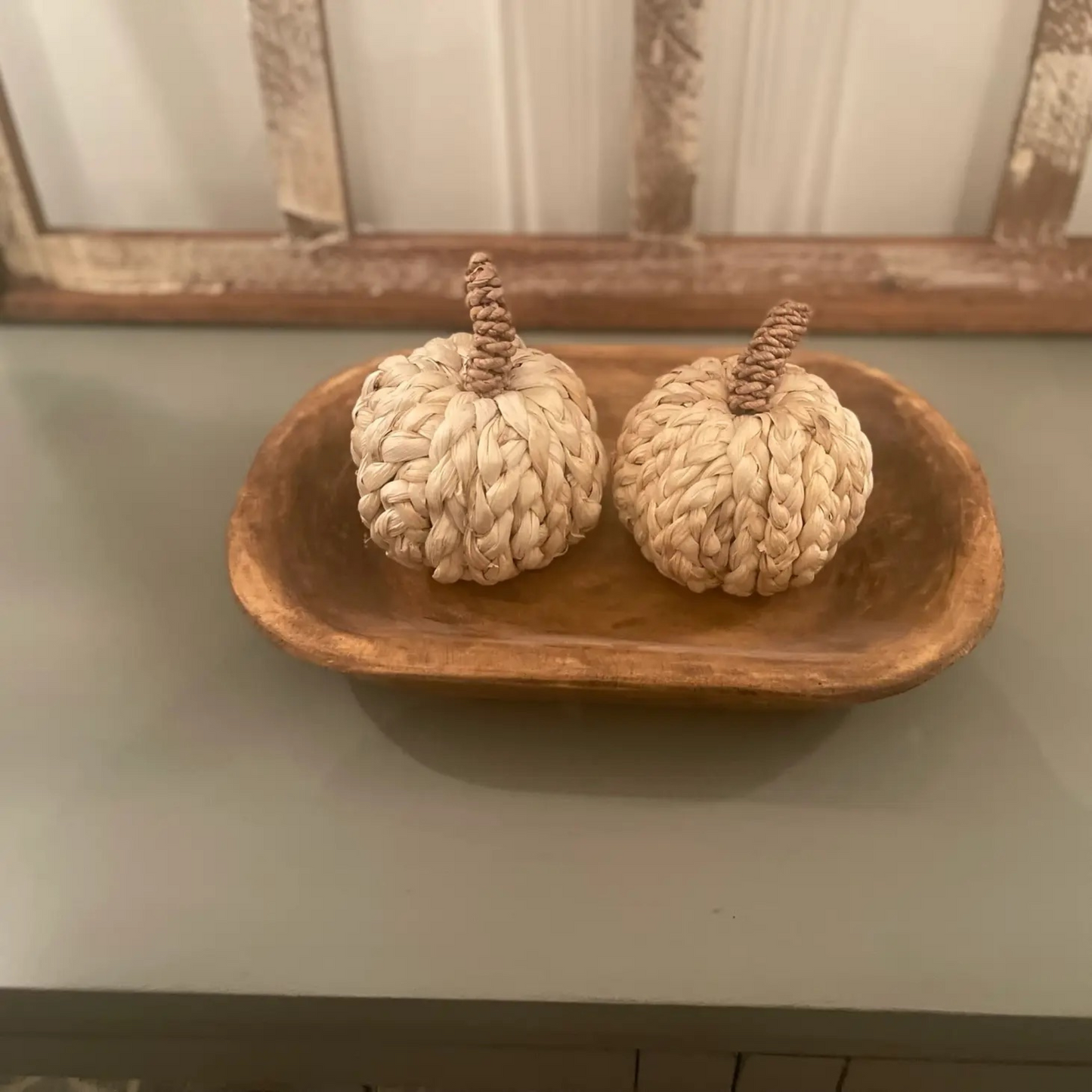 Small Oval Wooden Dough Bowl