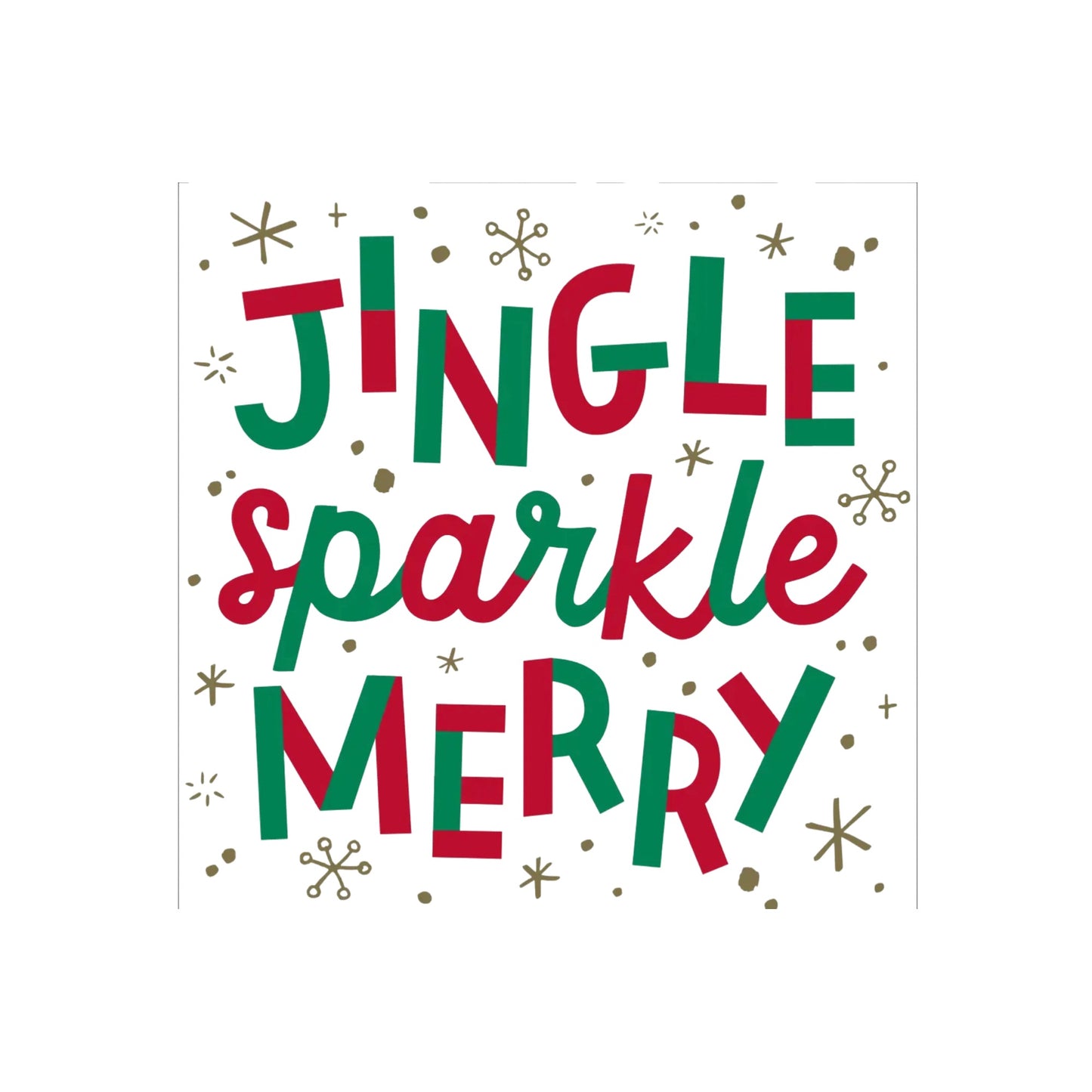 Jingle Sparkle Merry Cocktail Napkin