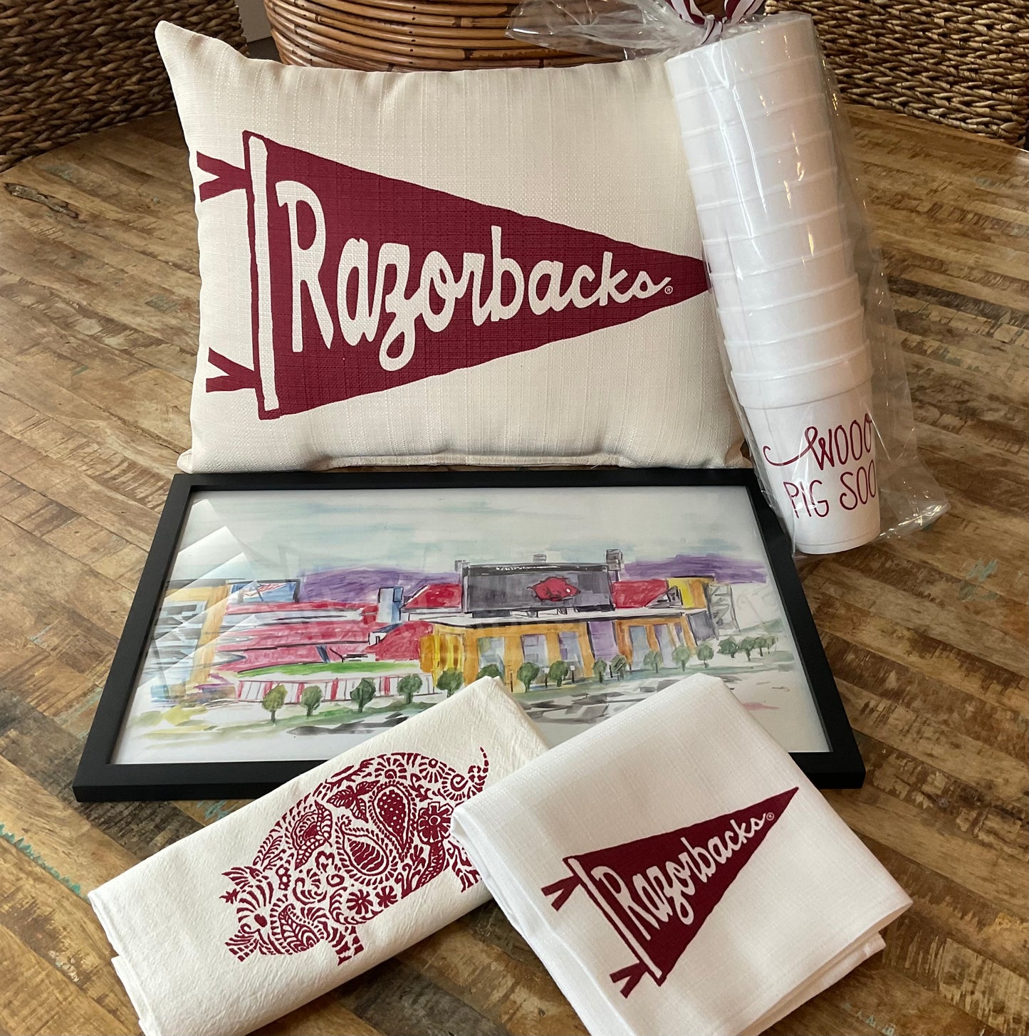 Arkansas Team Pennant Pillow