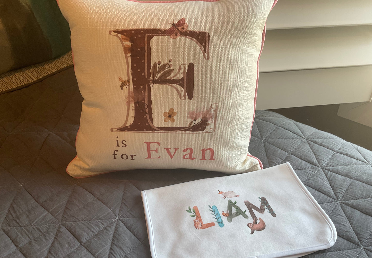 Custom Critter Girl Name Pillow