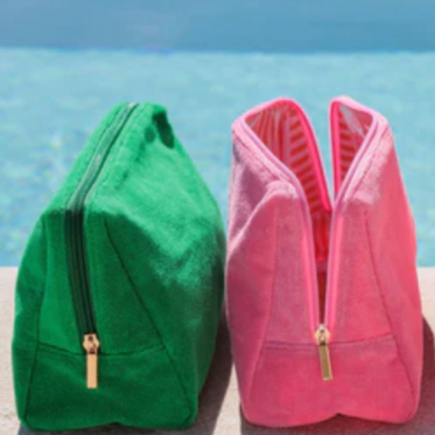 Pink Terry Zip Pouch