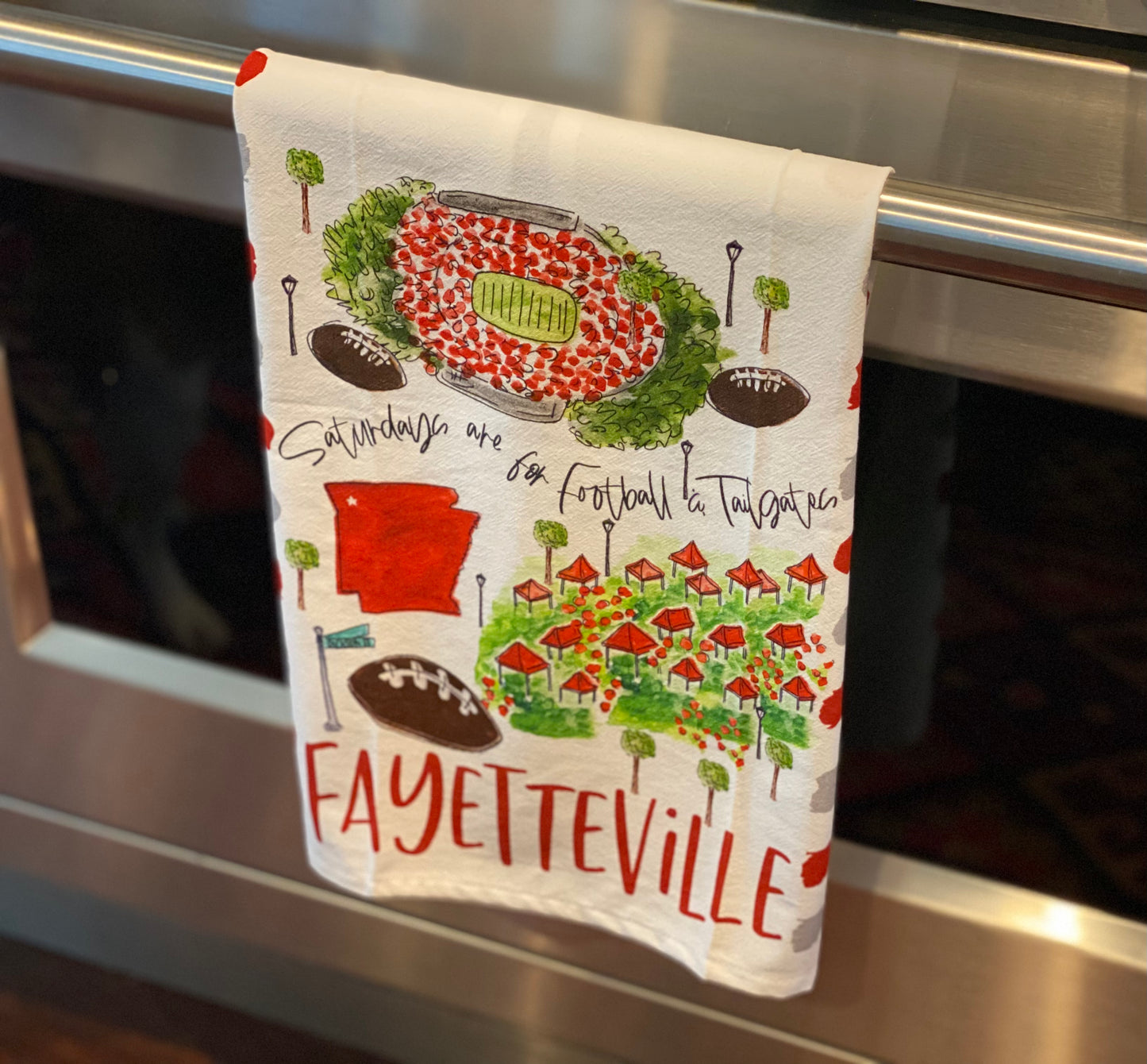 Fayetteville, AR Tea Towel