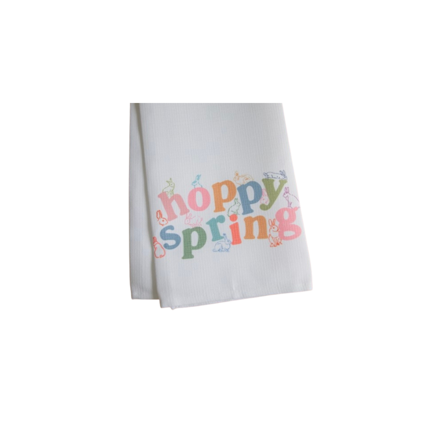 Hoppy Spring Bunnies Tea Towel