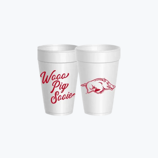 Arkansas Woo Pig Sooie Styrofoam Cups