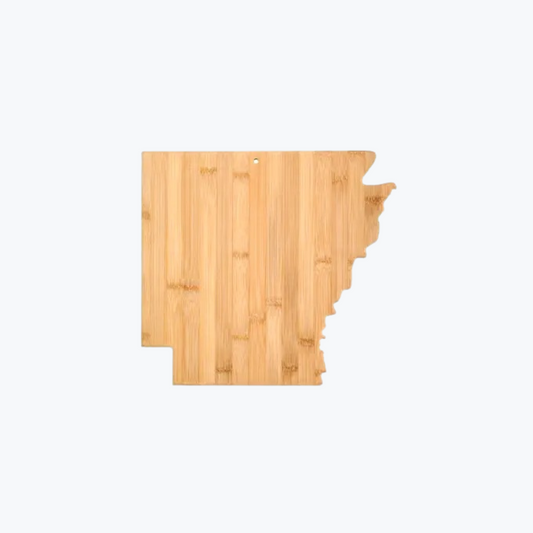 Arkansas State-Shaped Bamboo Serving & Cutting Board