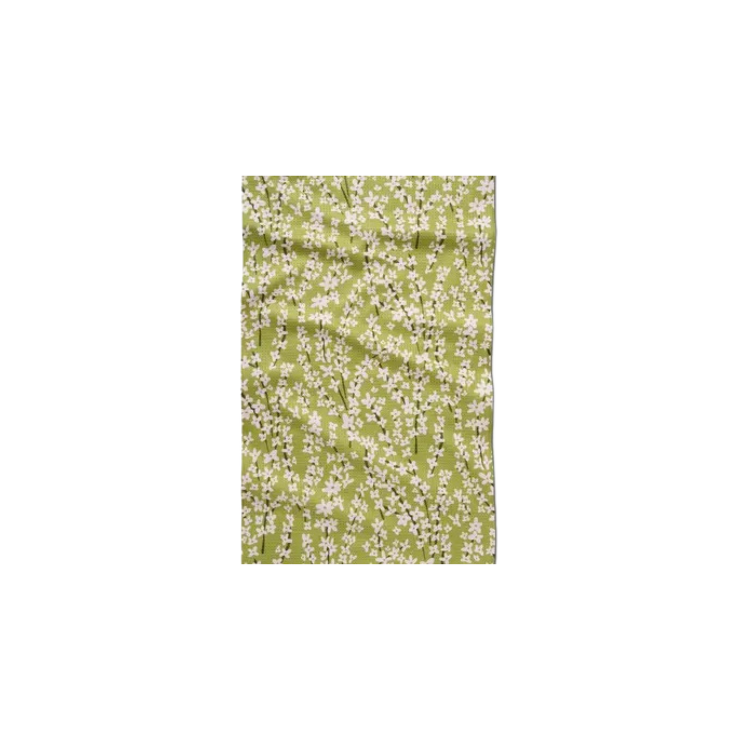 Geometry Spring Green Forsythia Tea Towel